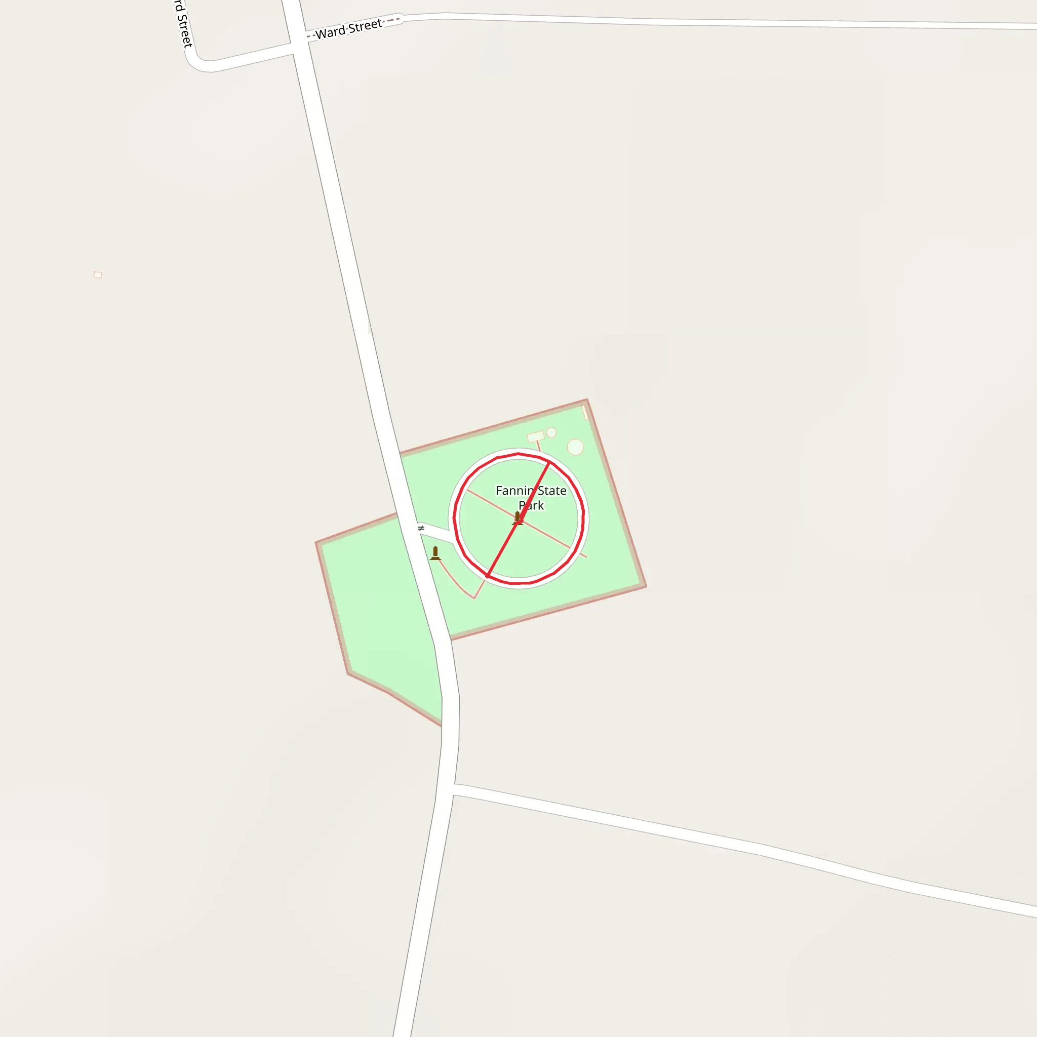 Fannin Battleground State Historic Site Loop mobile static map