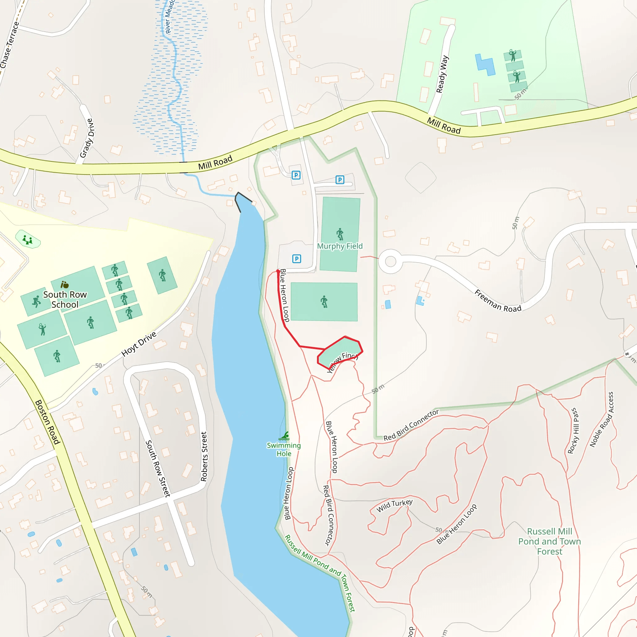 Blue Heron Loop and Pump Track mobile static map