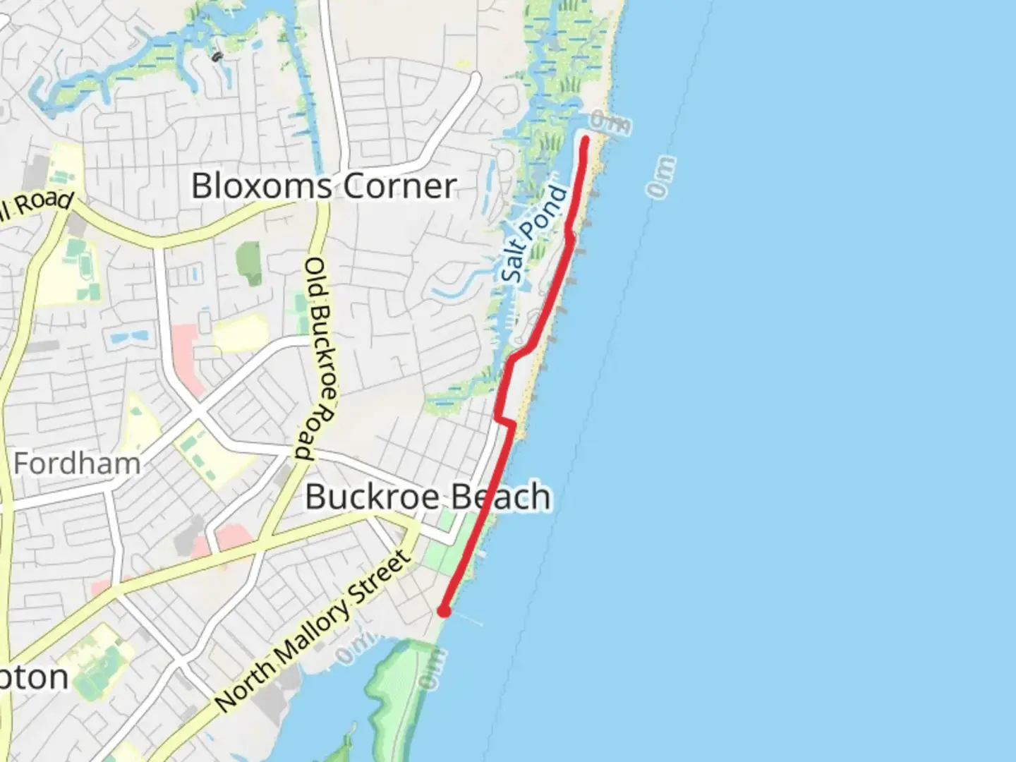 An image depicting the trail Buckroe Beach and Park and its surrounding area.