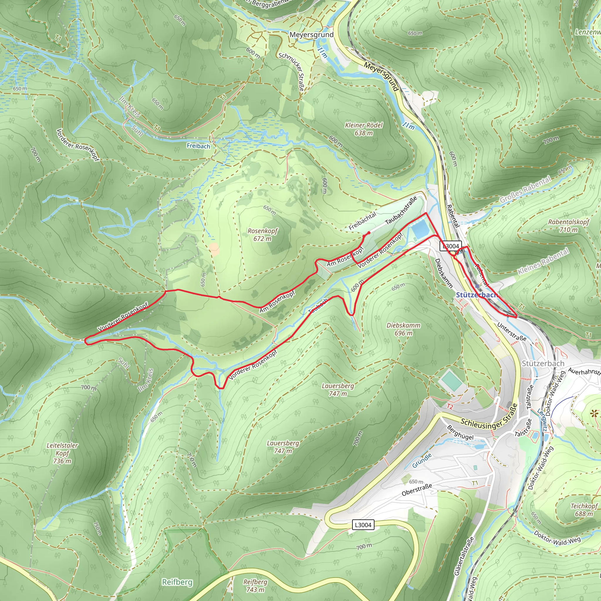 Taubach via Terrainkurweg mobile static map