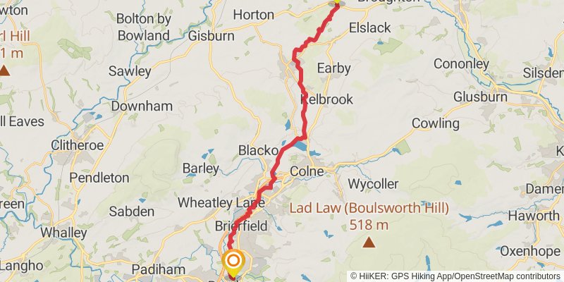 Leeds and Liverpool Canal Walk stage 4 Map