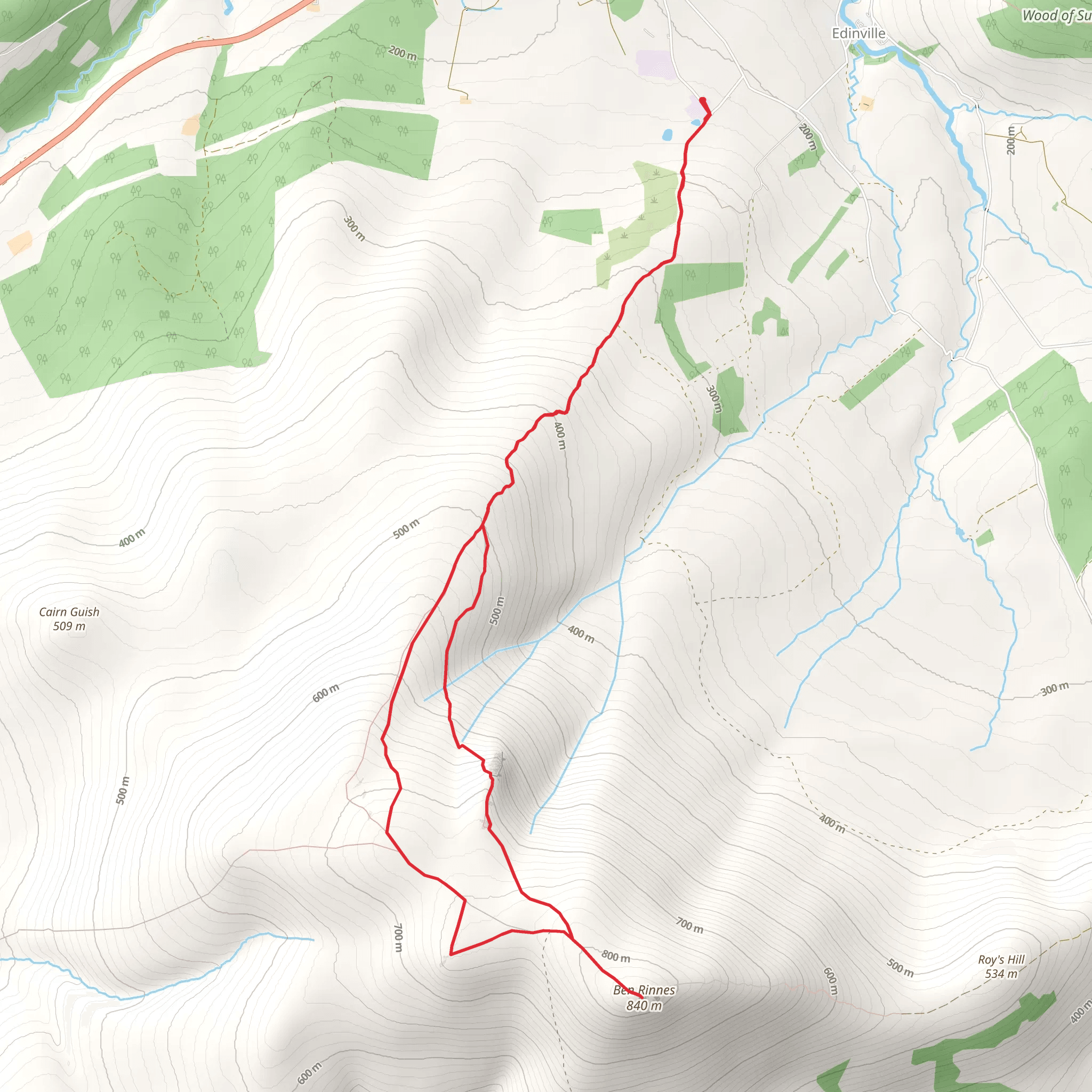 The Tors of Ben Rinnes Loop mobile static map