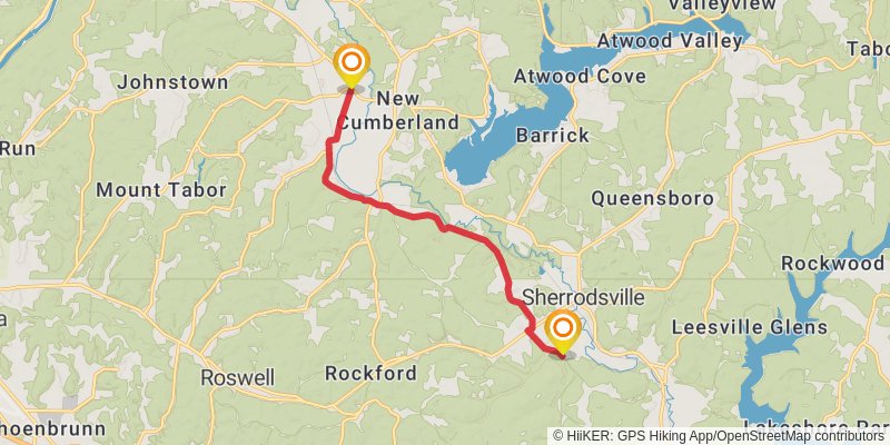 North Country Trail - Ohio stage 79 Map