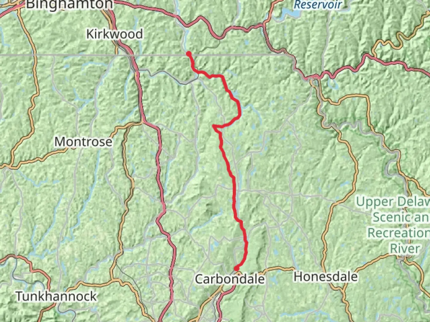 An image depicting the trail Simpson To Cascade Valley Via Lackawanna River and its surrounding area.