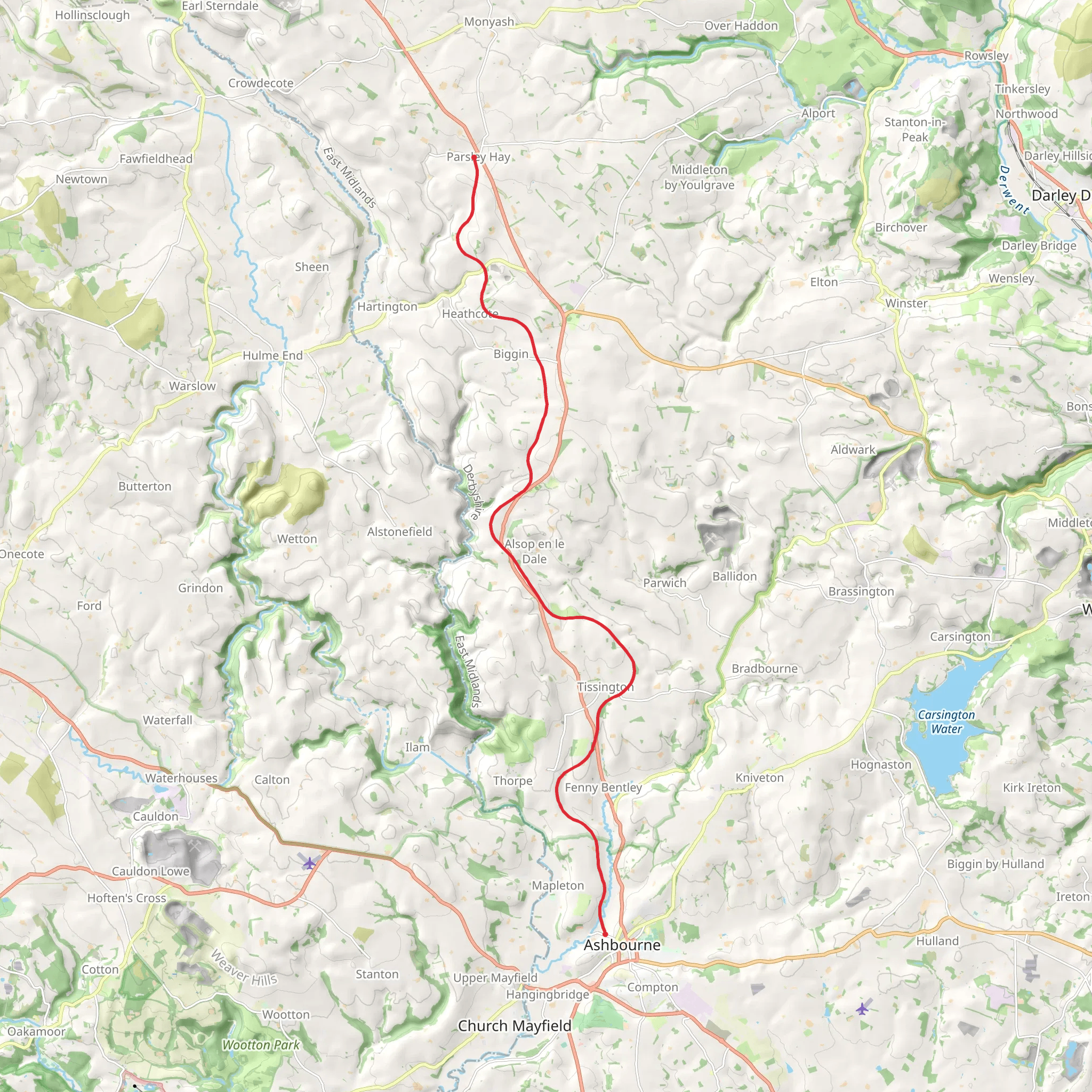 Tissington Trail mobile static map