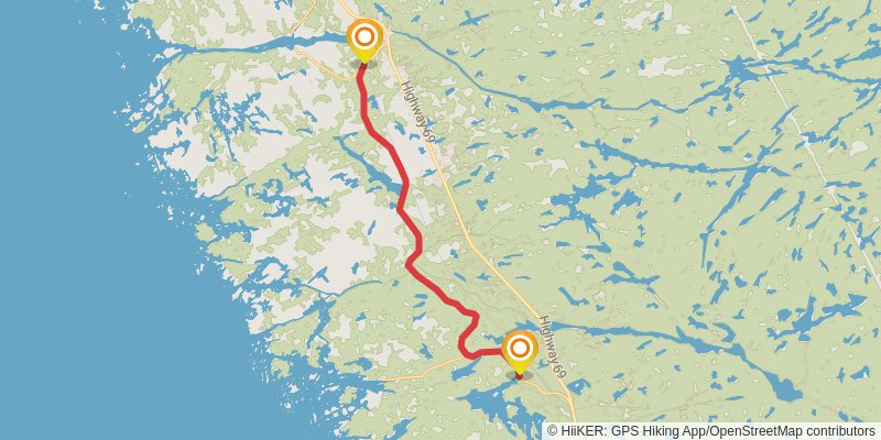 Waterfront Trail stage 107 Map