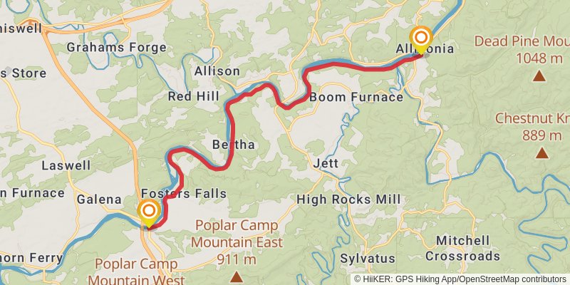 New River Trail stage 3 Map