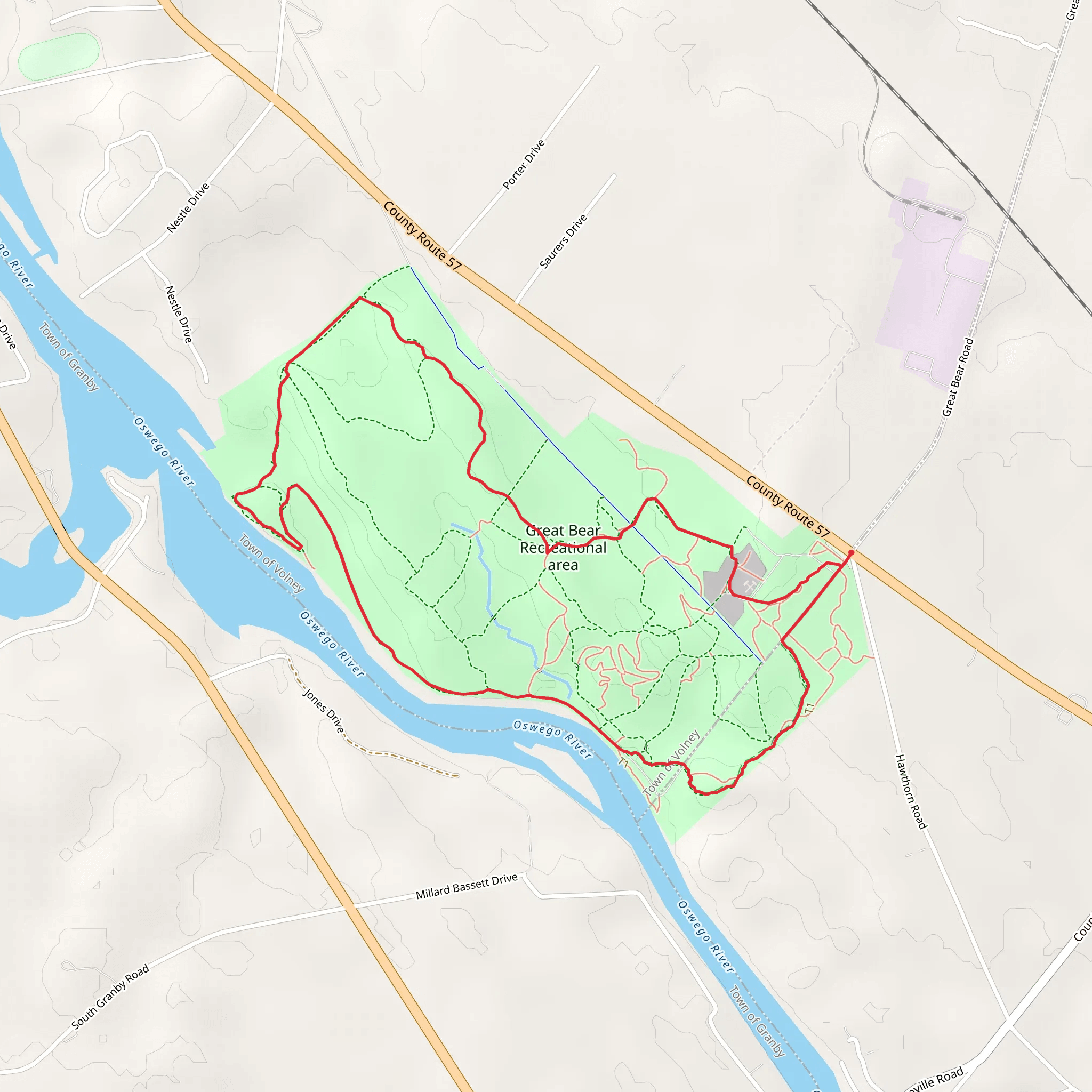 Great Bear Recreational area Loop mobile static map