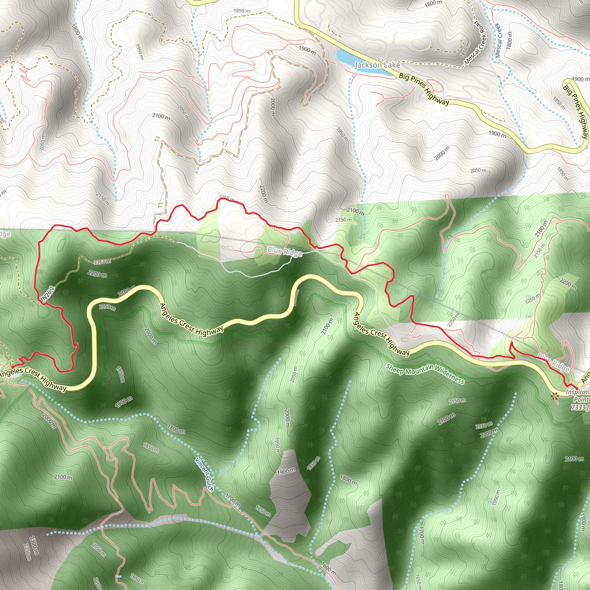Grassy Hollow via Pacific Crest Trail mobile static map