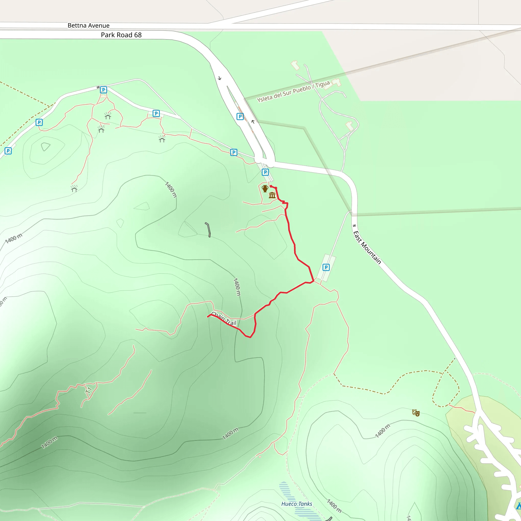 East Mountain mobile static map