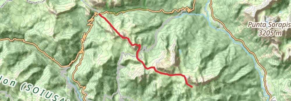 Dolomiten - Höhenweg stage 4 Map