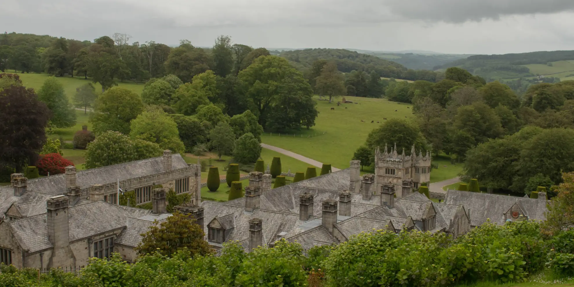 An image depicting the trail Lanhydrock Parkland Walk and its surrounding area.