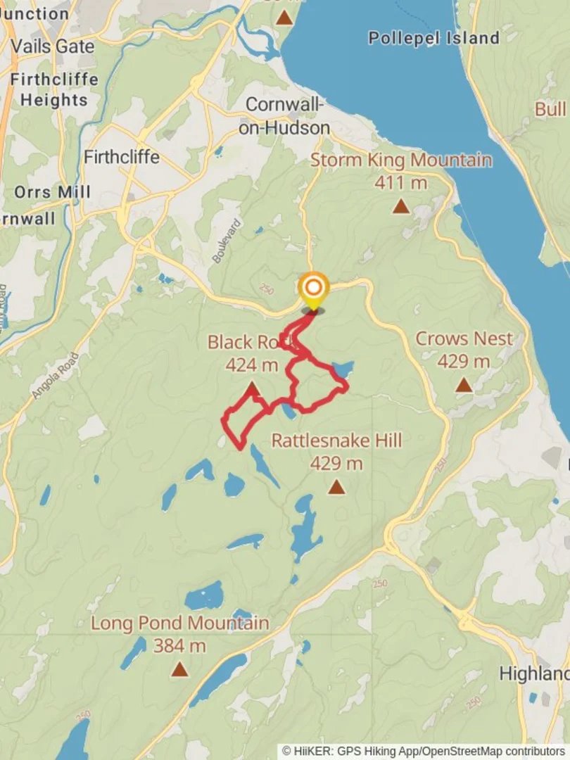An image depicting the trail Duggan Trail and Black Rock Loop Trail and its surrounding area.