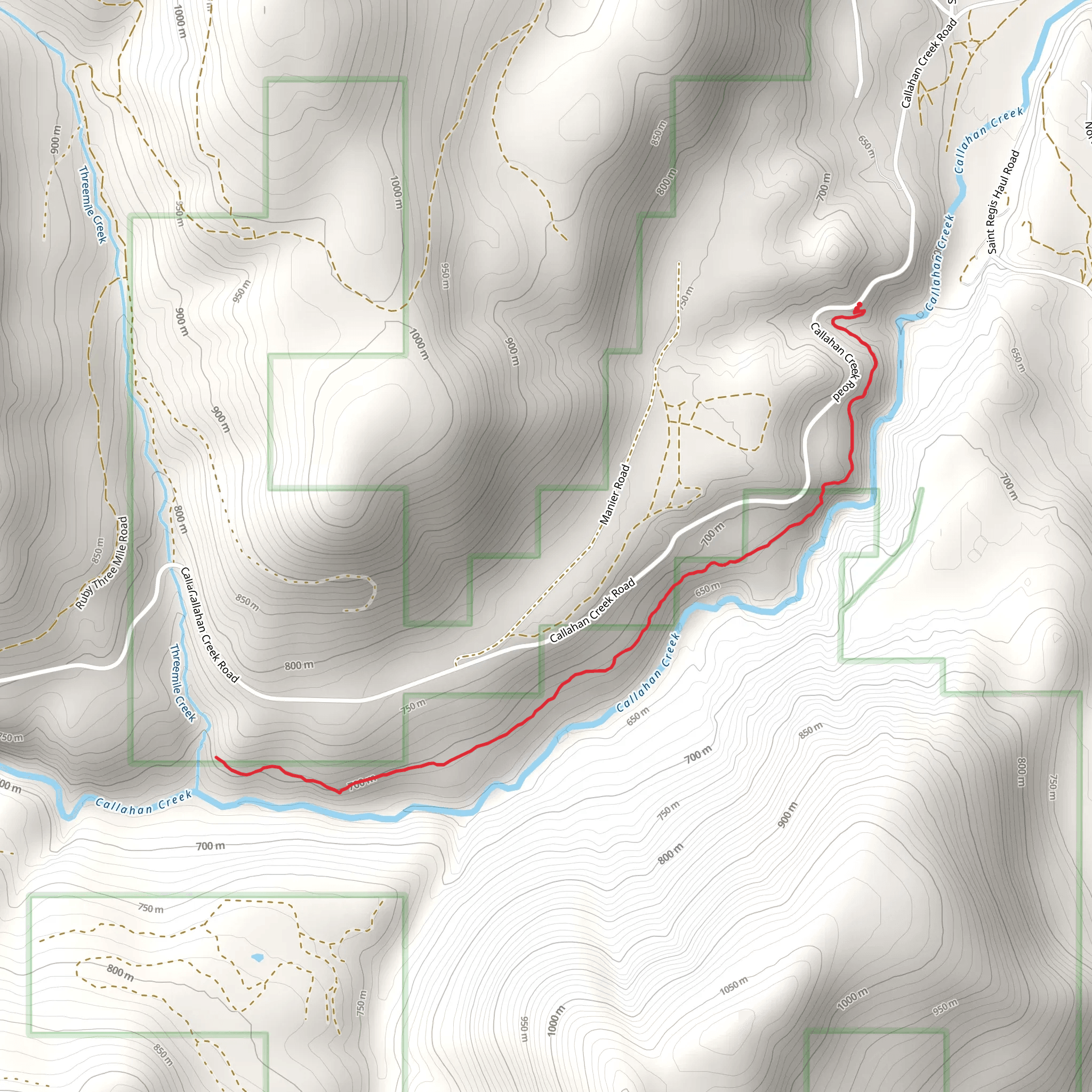 Callahan Historic Trail mobile static map