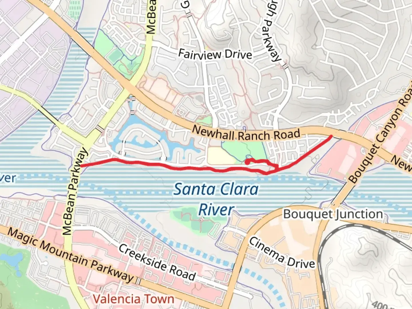 An image depicting the trail Santa Clara River Trail - Bridgeport Park and its surrounding area.