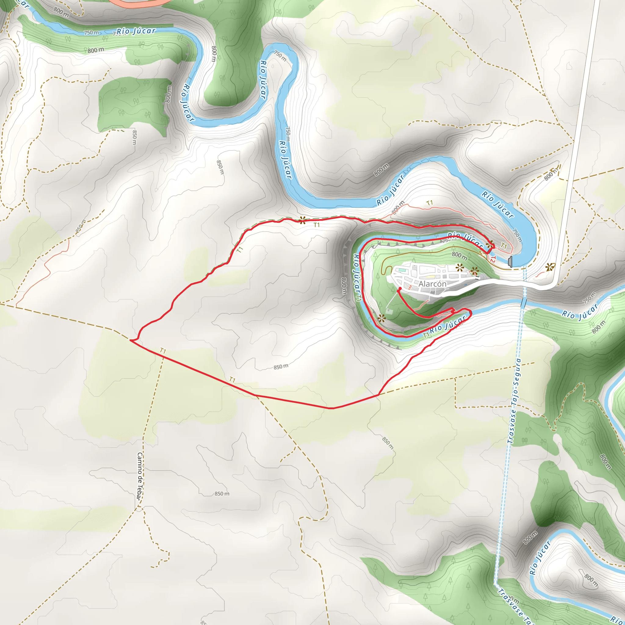 Path of the Hoz de Alarcon PR CU 71 mobile static map