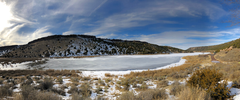 An image depicting the trail Luna Lake Long Loop Trail and its surrounding area.