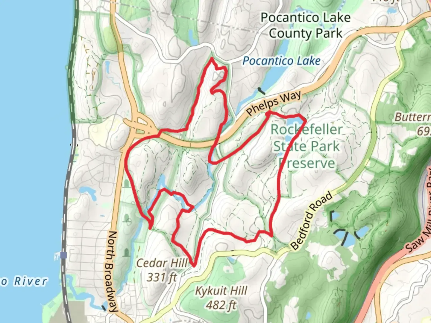 An image depicting the trail Swan Lake and Gory Brook Loop and its surrounding area.