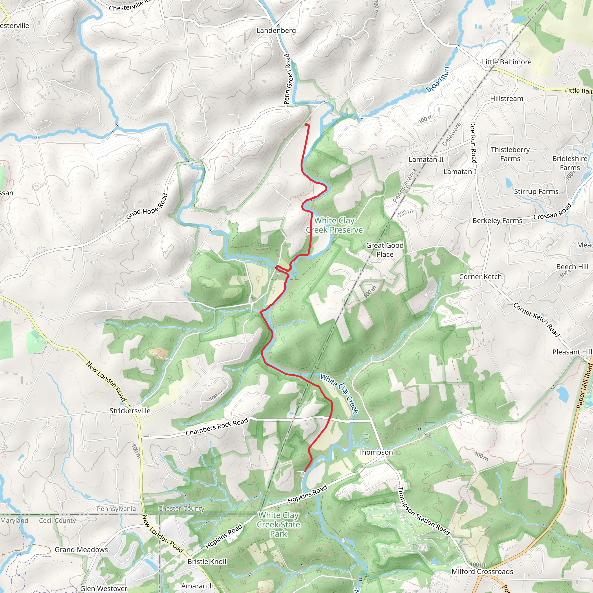Mason-Dixon Trail mobile static map