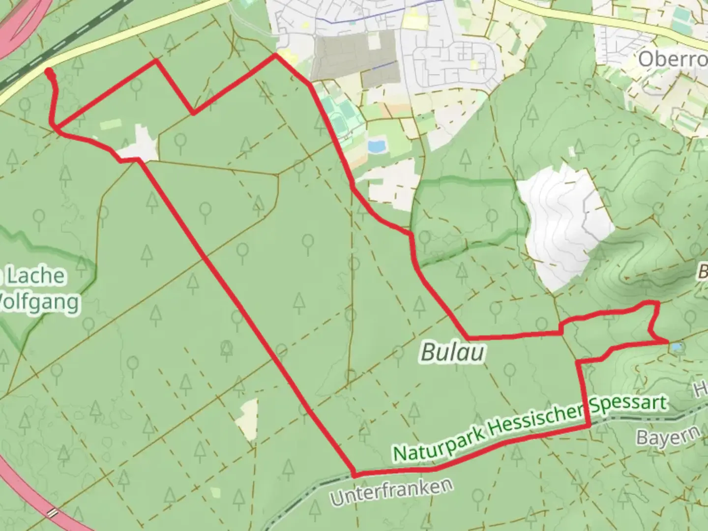 An image depicting the trail Wolfgang Rundwanderweg Ahorn and Keiler and its surrounding area.
