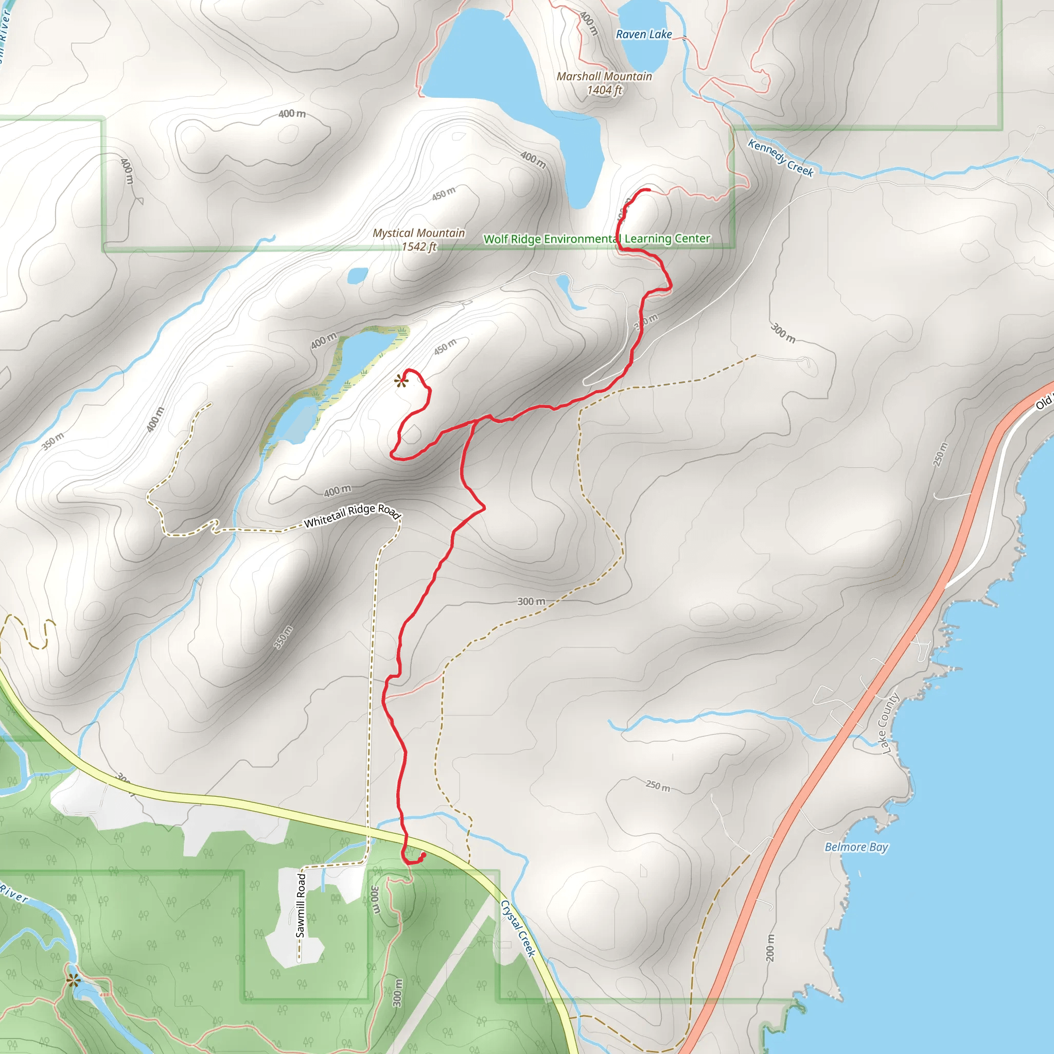 Superior Hiking Trail Out and Back mobile static map