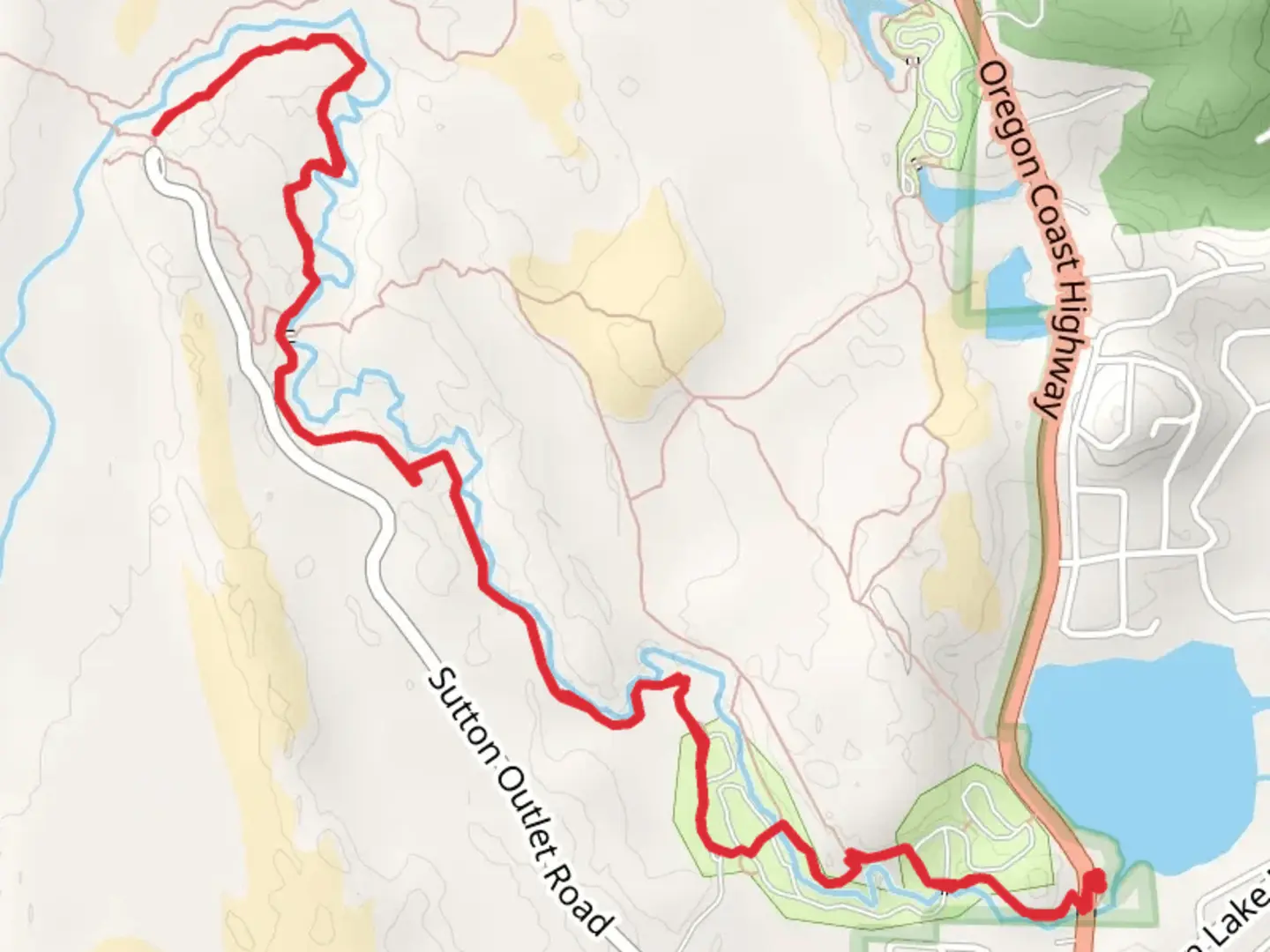 An image depicting the trail Walk along Sutton Creek - Sutton Lake and its surrounding area.