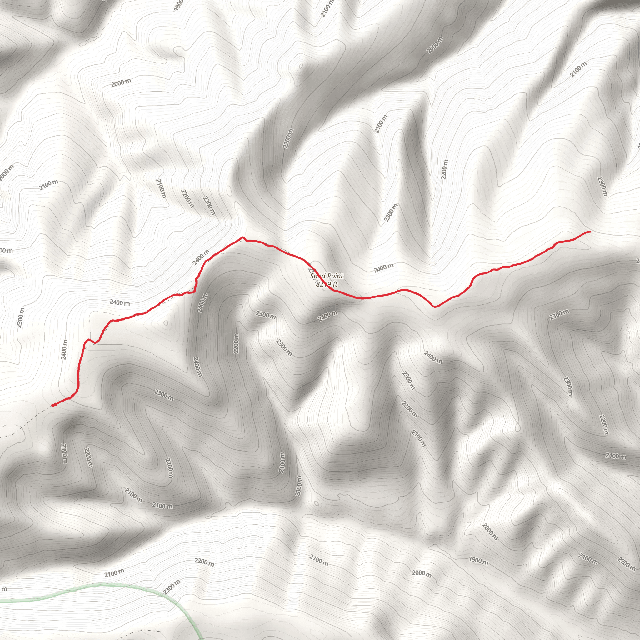 Sand Point Ridge Trail mobile static map