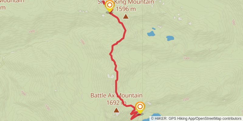 Silver King Lake via Bagby Lake Trail stage 2 Map