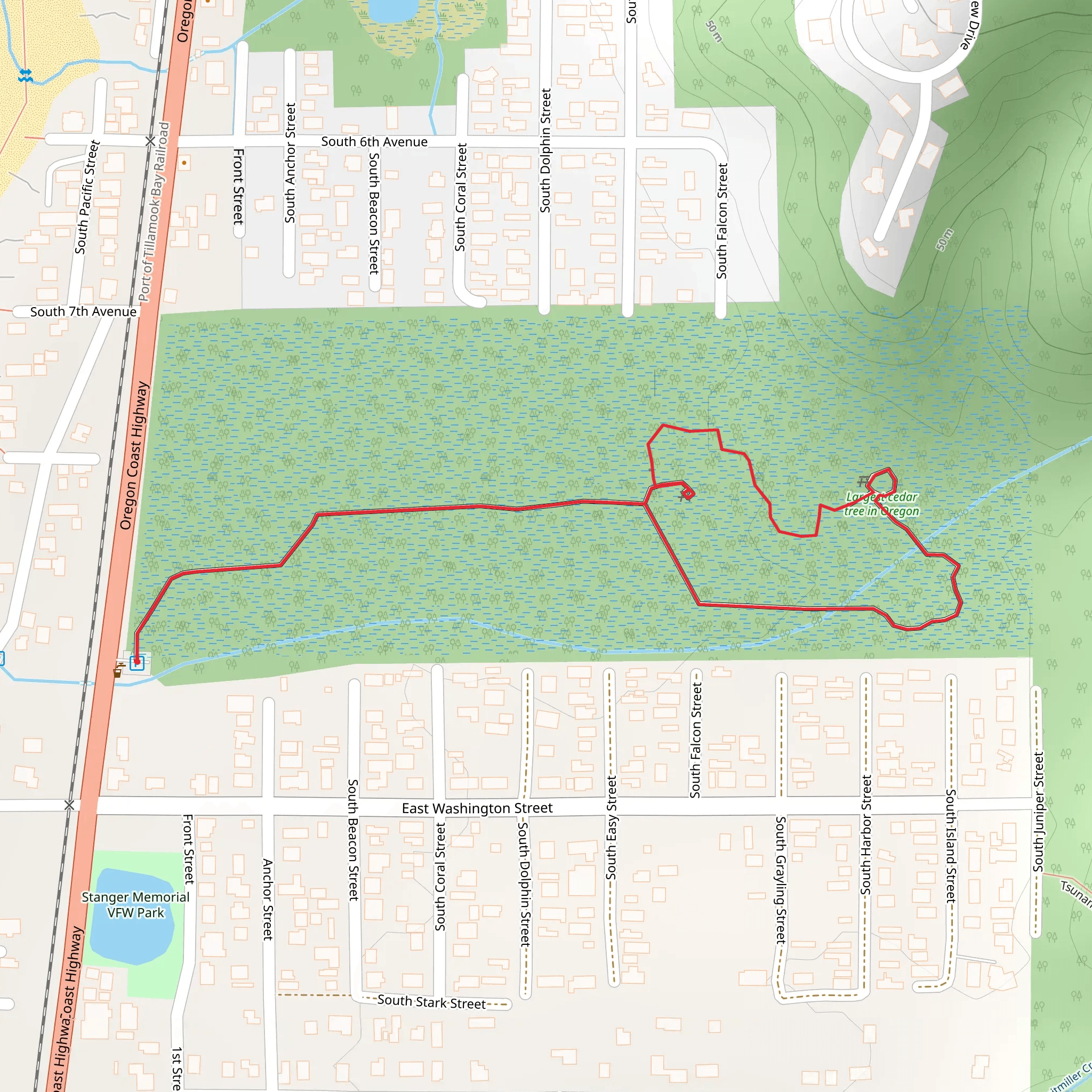 Saltair Creek Loop mobile static map