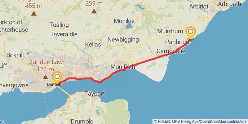 St Duthac's Way stage 6 Map