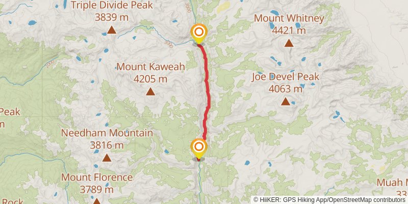 High Sierra Trail stage 4 Map