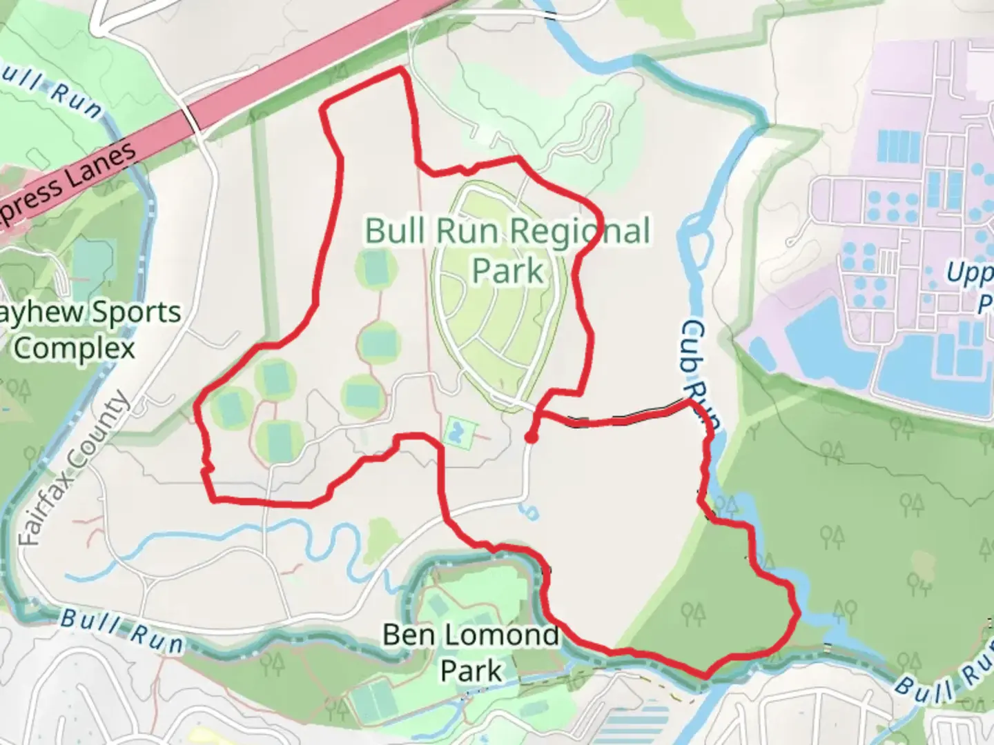 An image depicting the trail Bull Run Occoquan Trail and Yellow Loop Trail and its surrounding area.