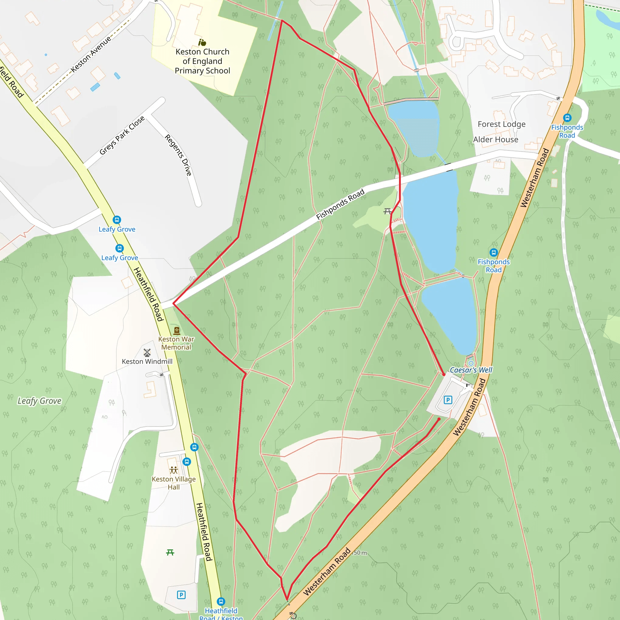 Keston Common mobile static map