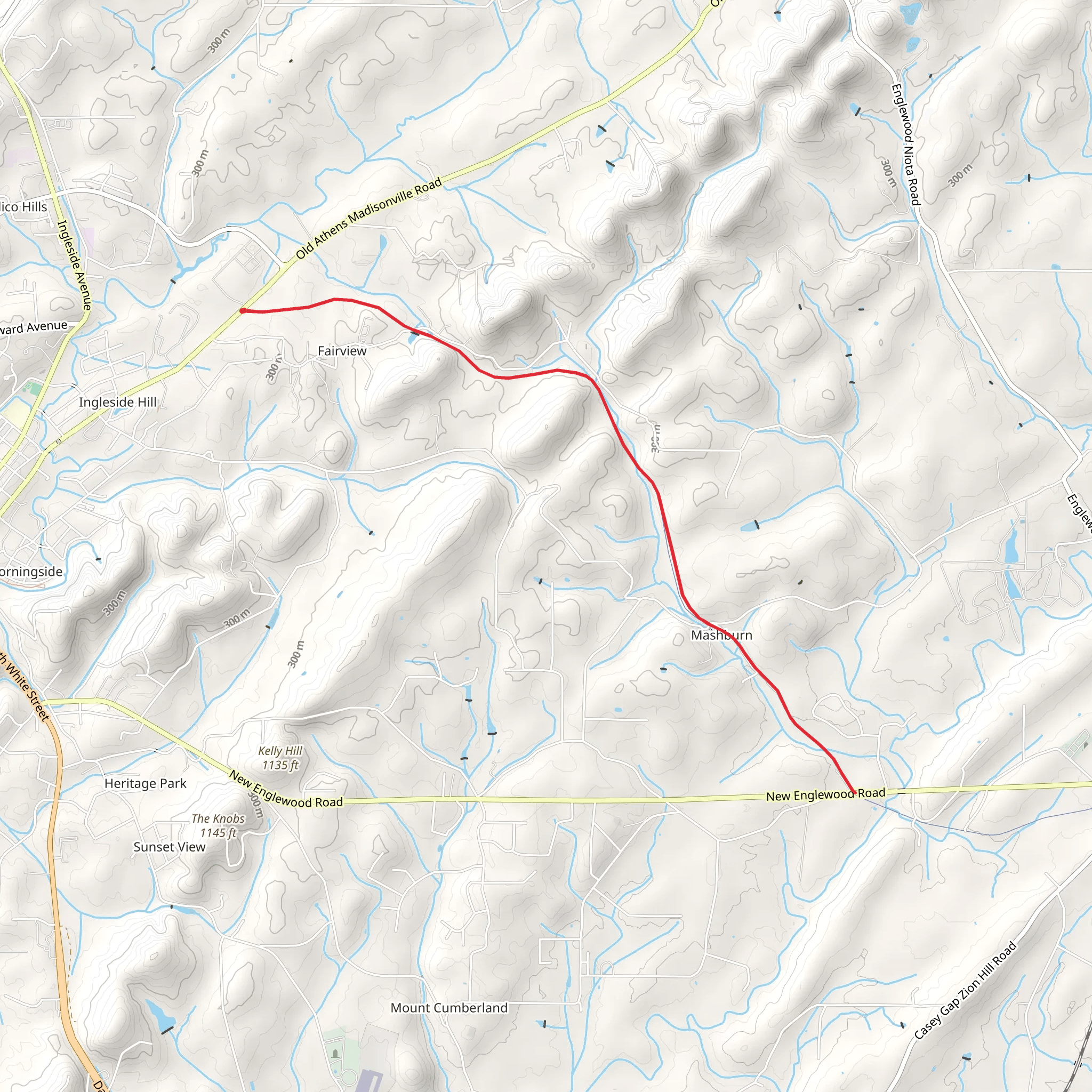 Old Athens Madisonville Road mobile static map