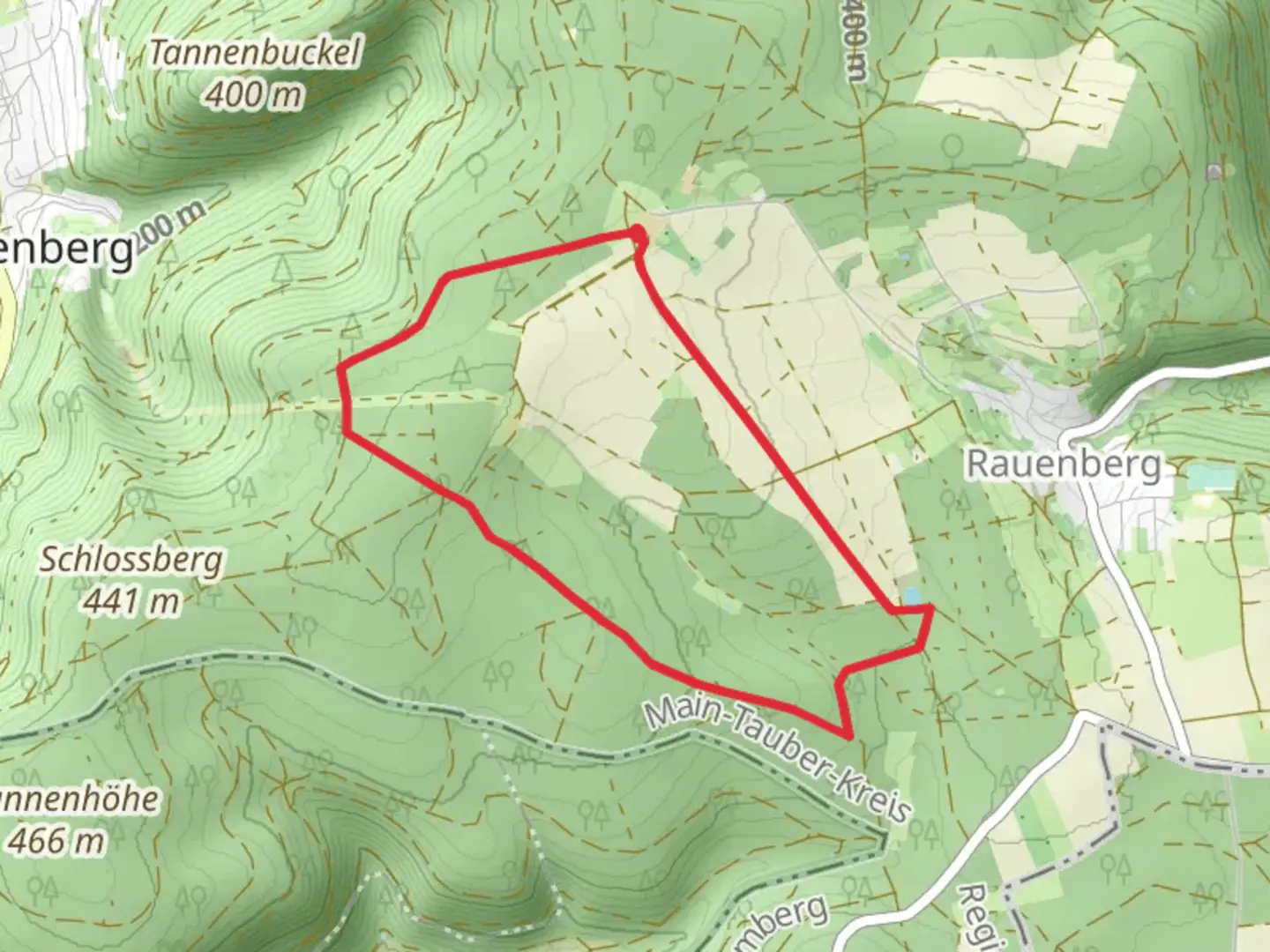 An image depicting the trail Freudenberger Weg and its surrounding area.
