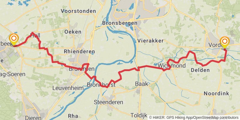 Trekvogelpad stage 16 Map