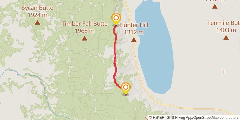 Oregon Timber Trail stage 11 Map