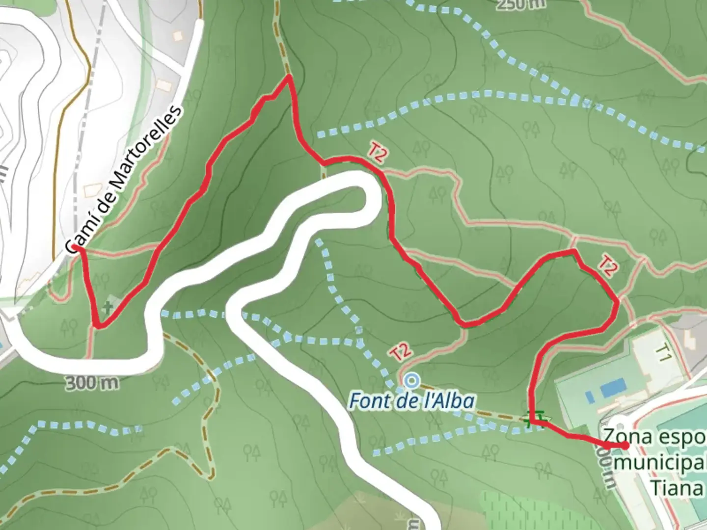 An image depicting the trail From the Fuente del Alba to the Conreria SL C 146 and its surrounding area.