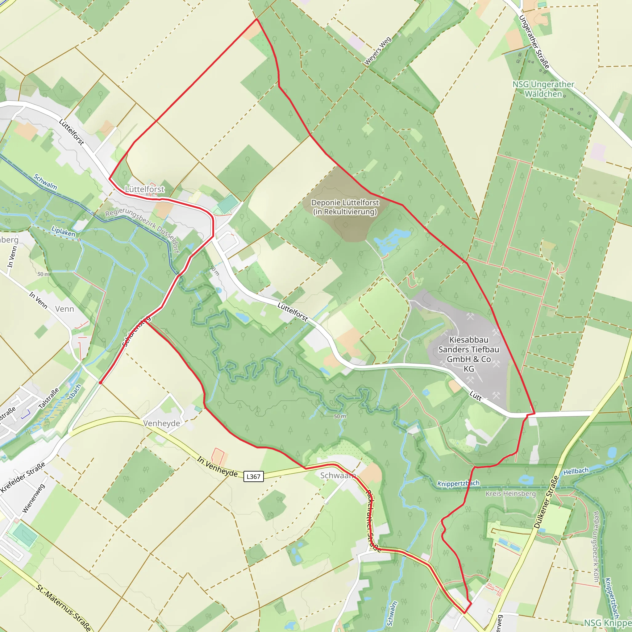 Papelter Bruch and Wegberger Muehlen Tour mobile static map