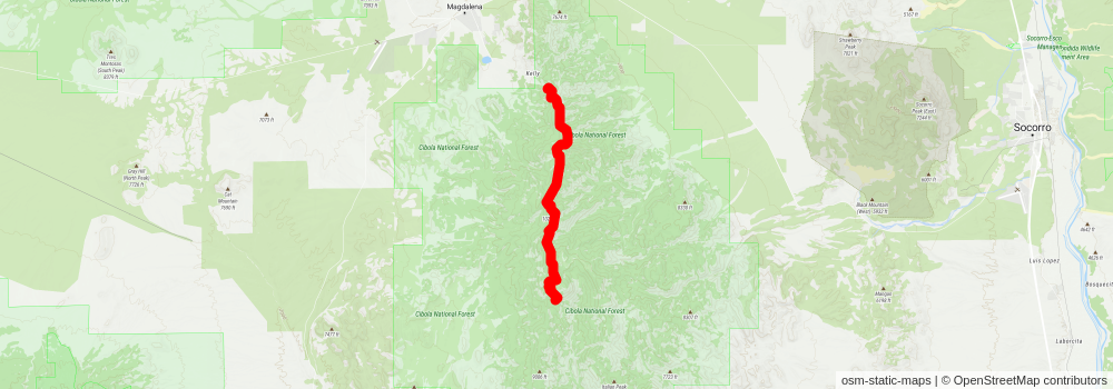 Southwestern Horseshoe Trail stage 143 Map
