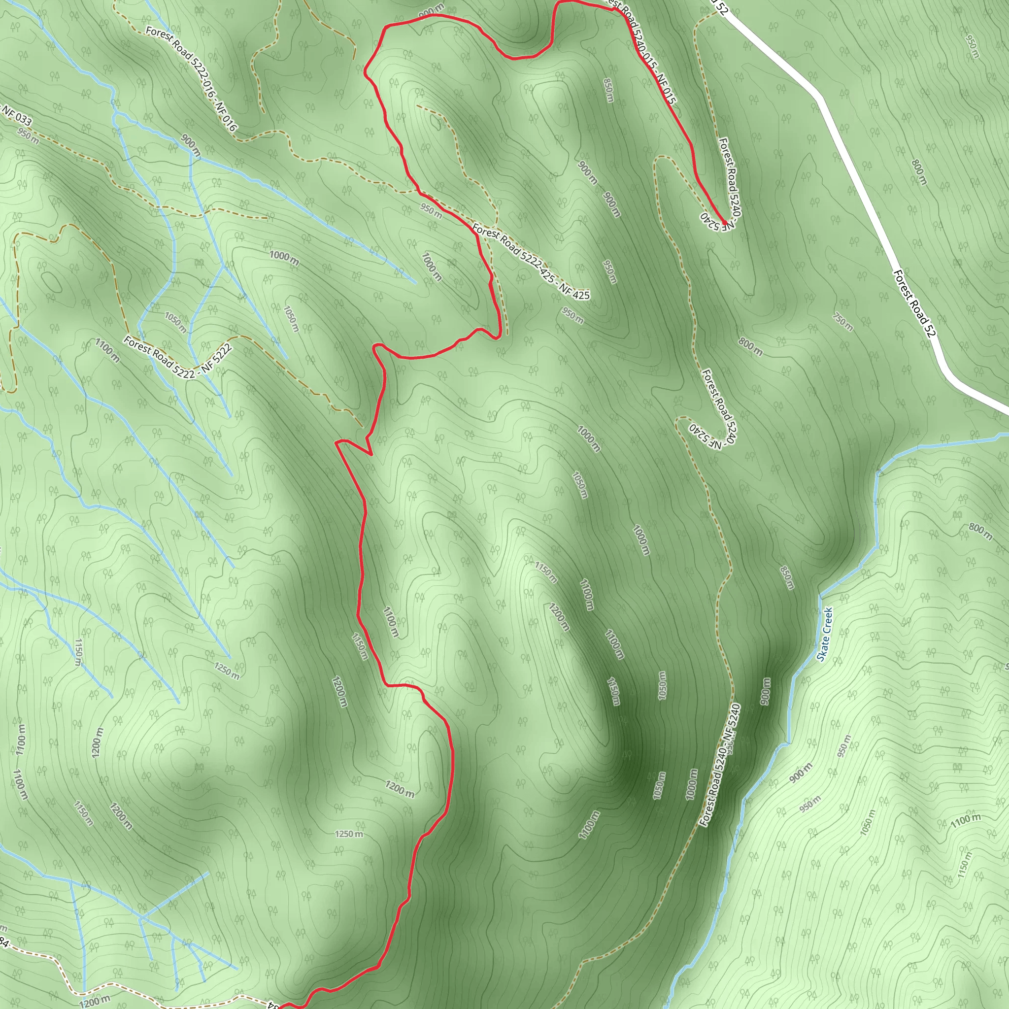 Silver Creek Trail mobile static map