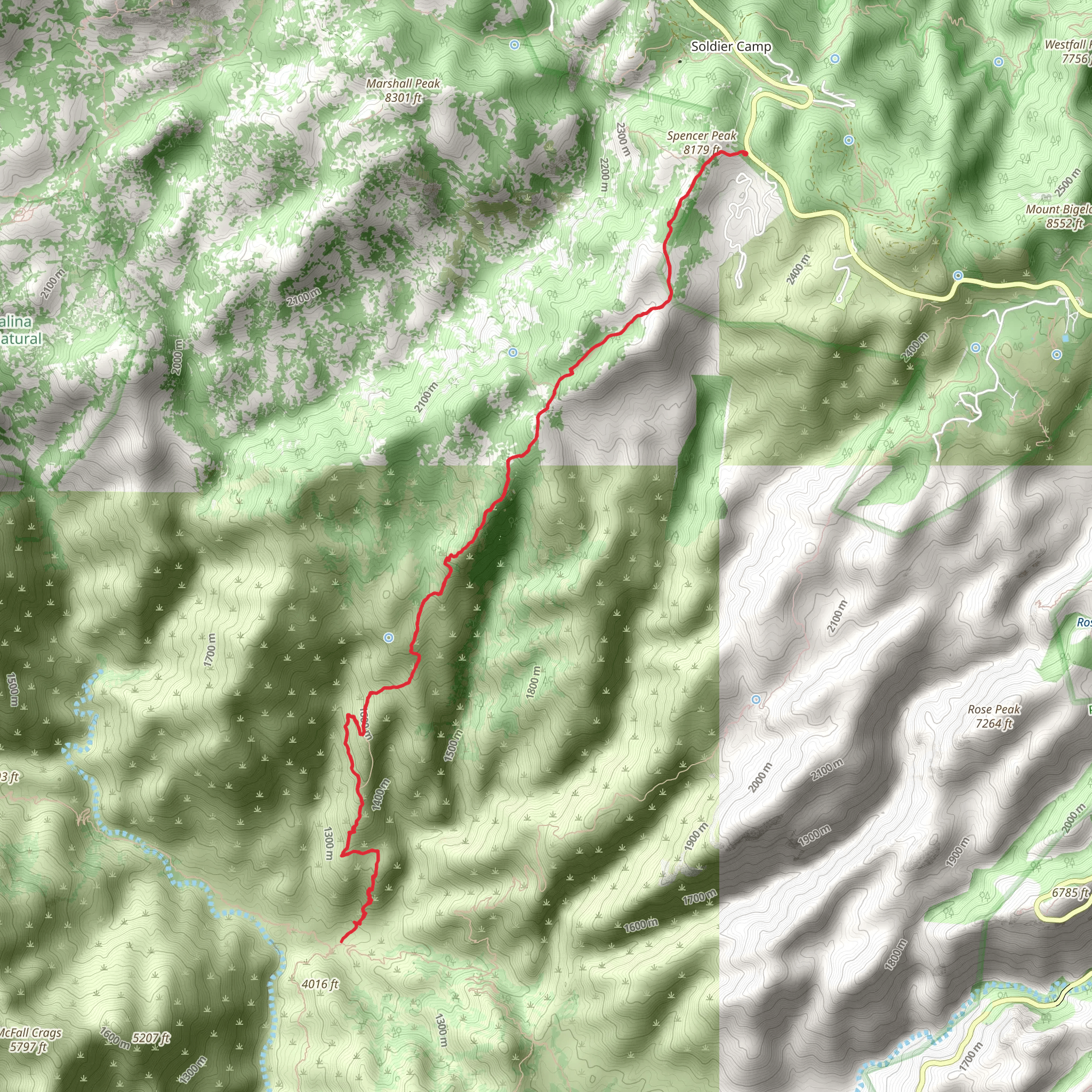 Box Camp Trail mobile static map