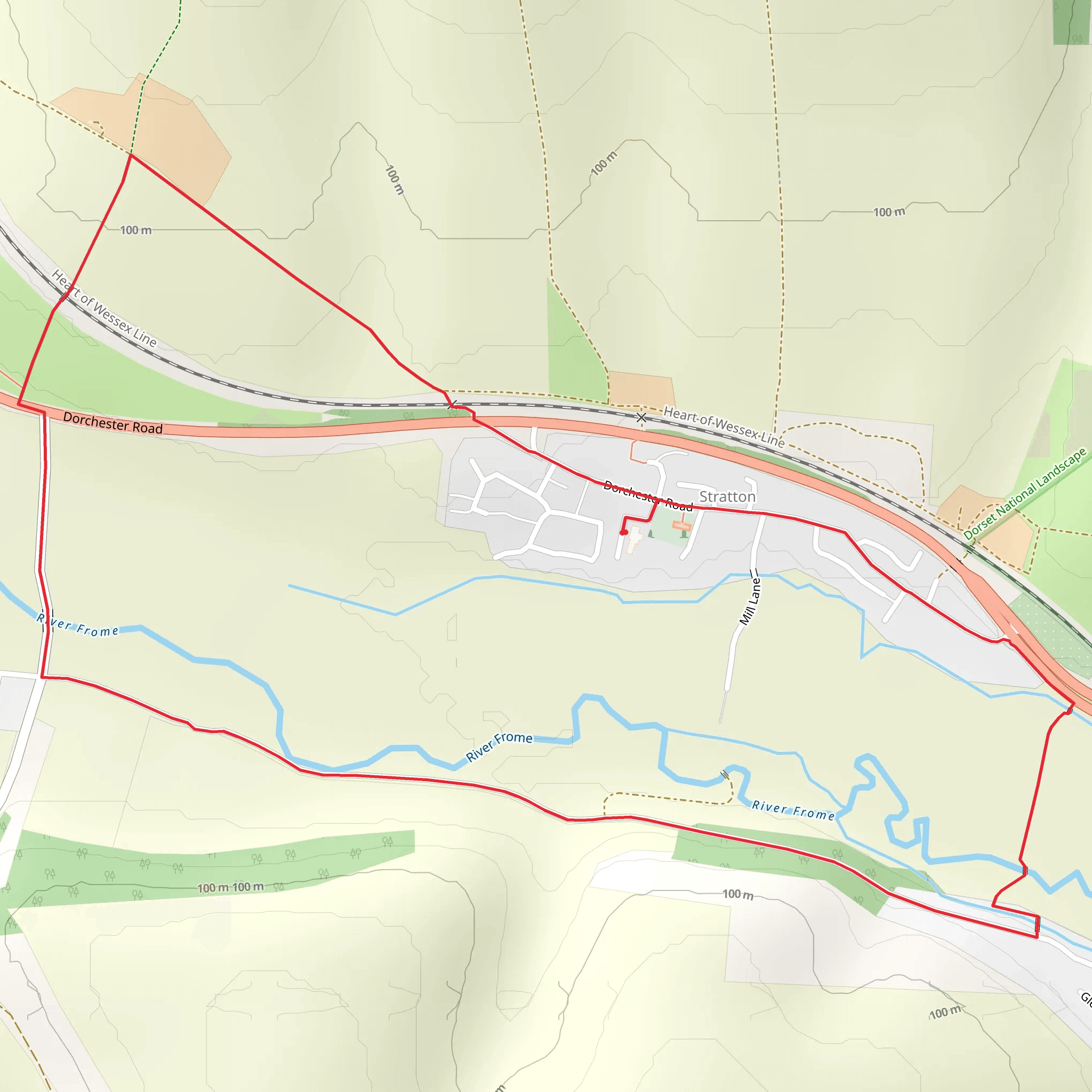 River Frome and Stratton Loop mobile static map