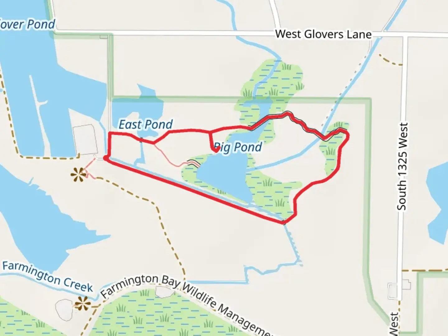 An image depicting the trail Farmington Creek Loop and its surrounding area.
