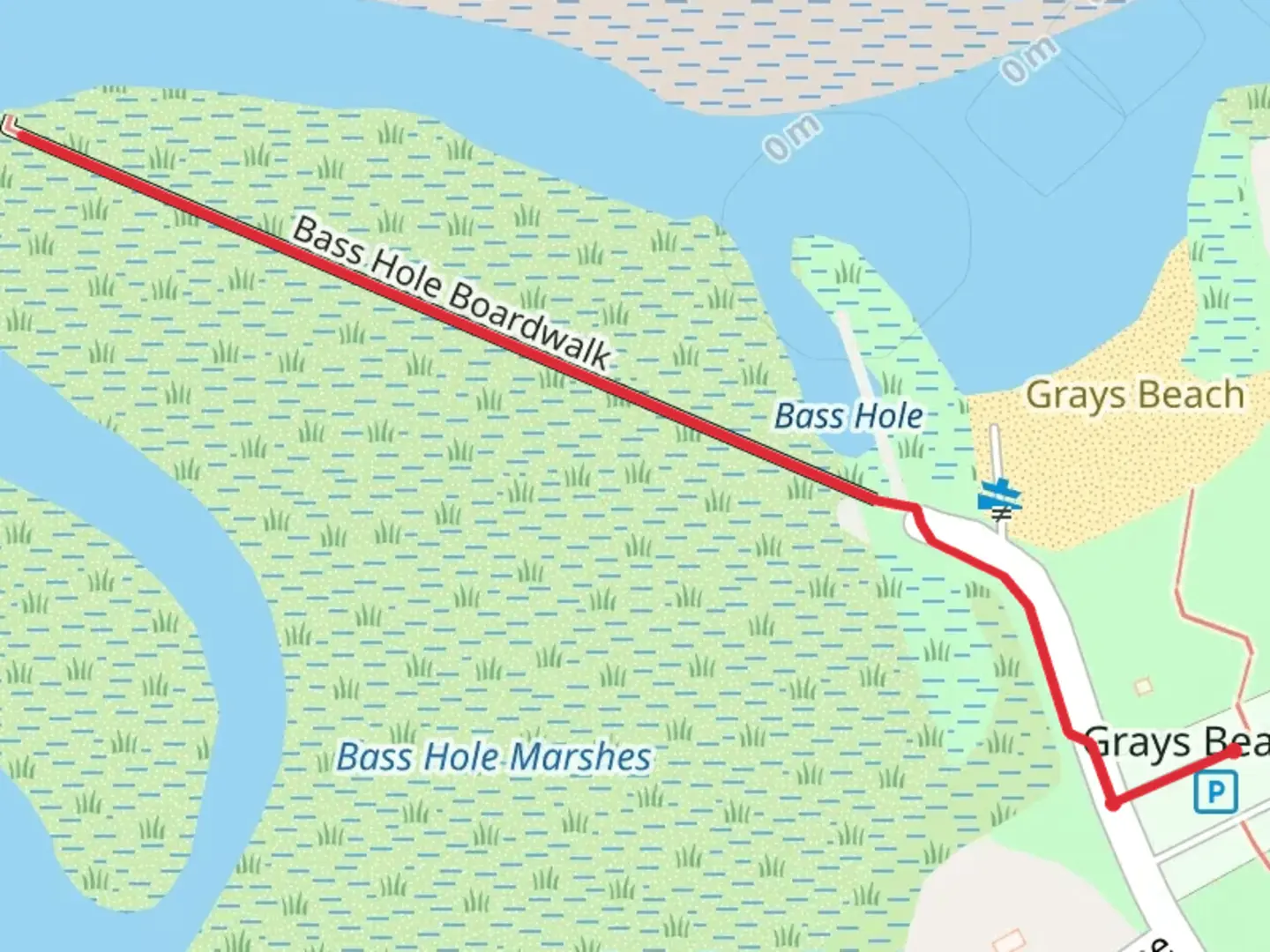 An image depicting the trail Bass Hole Boardwalk and its surrounding area.