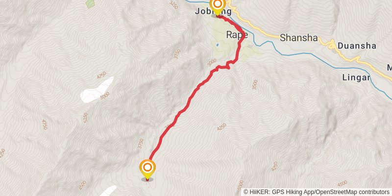 Kugti Pass Trek stage 7 Map