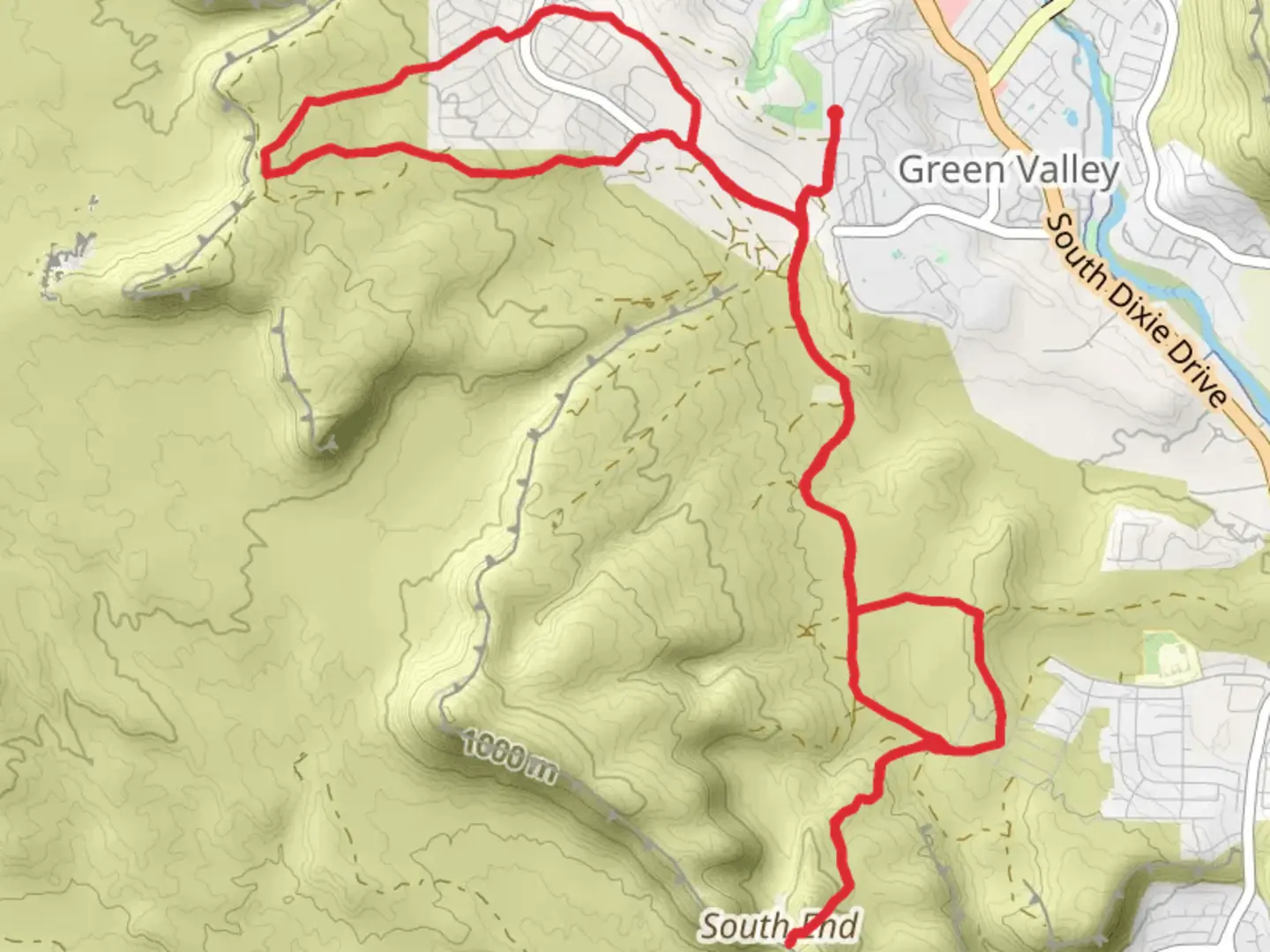An image depicting the trail Moe's Valley Area Walk and its surrounding area.