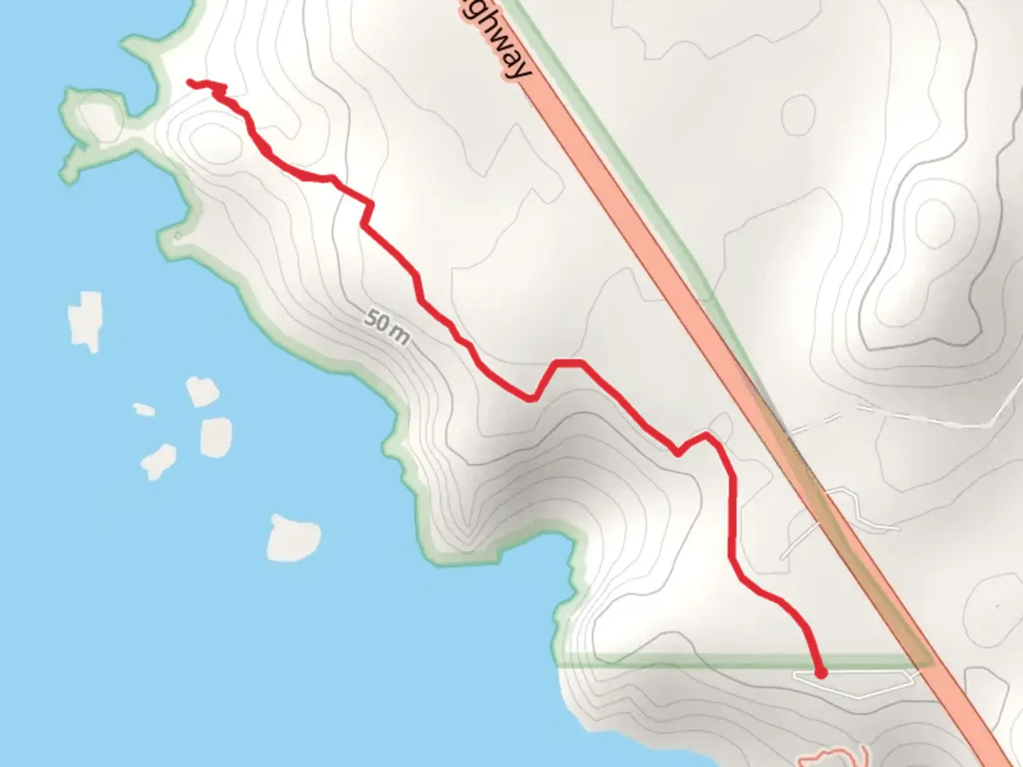 An image depicting the trail Oregon Coast Trail and its surrounding area.