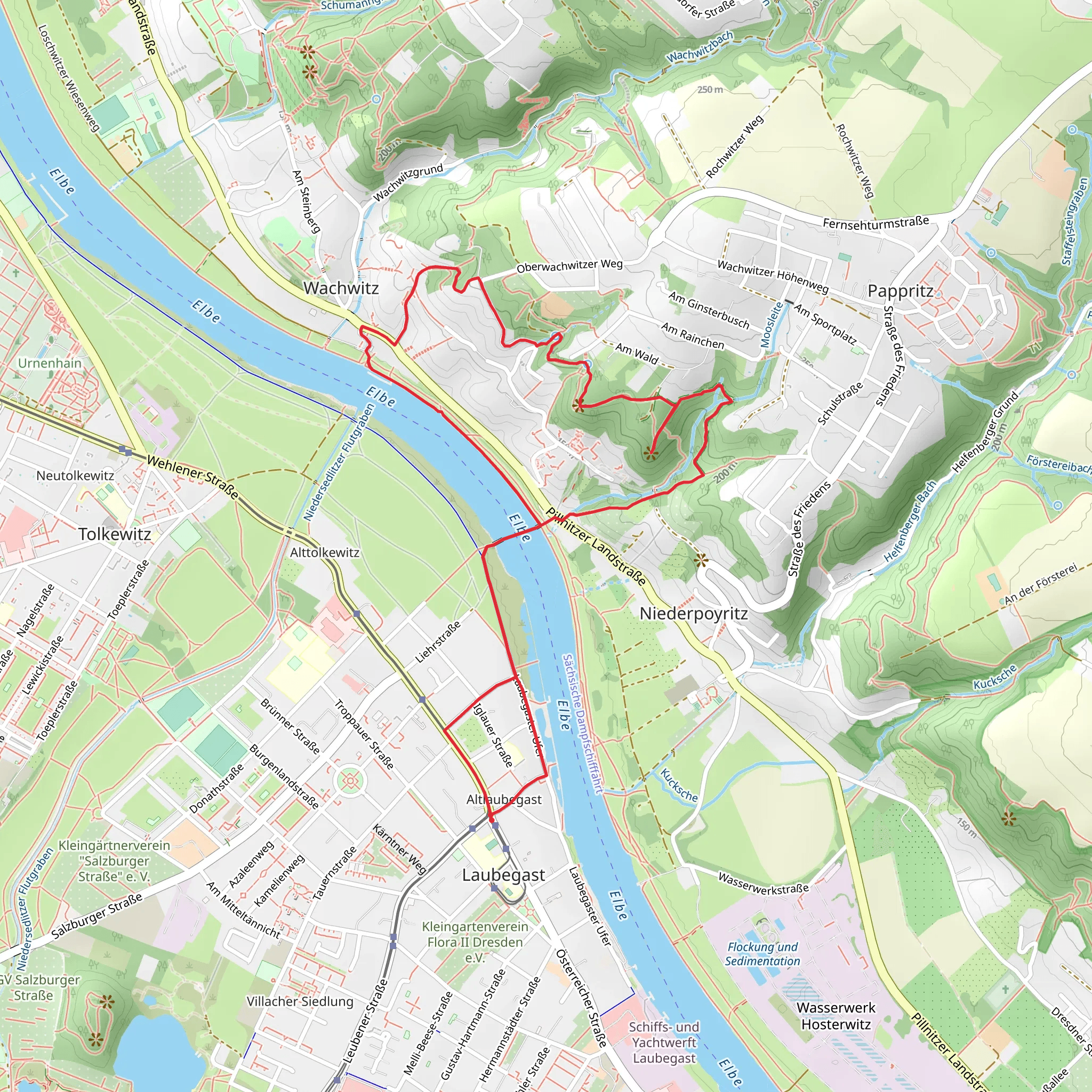 Agneshöhe and River Elbe Loop mobile static map