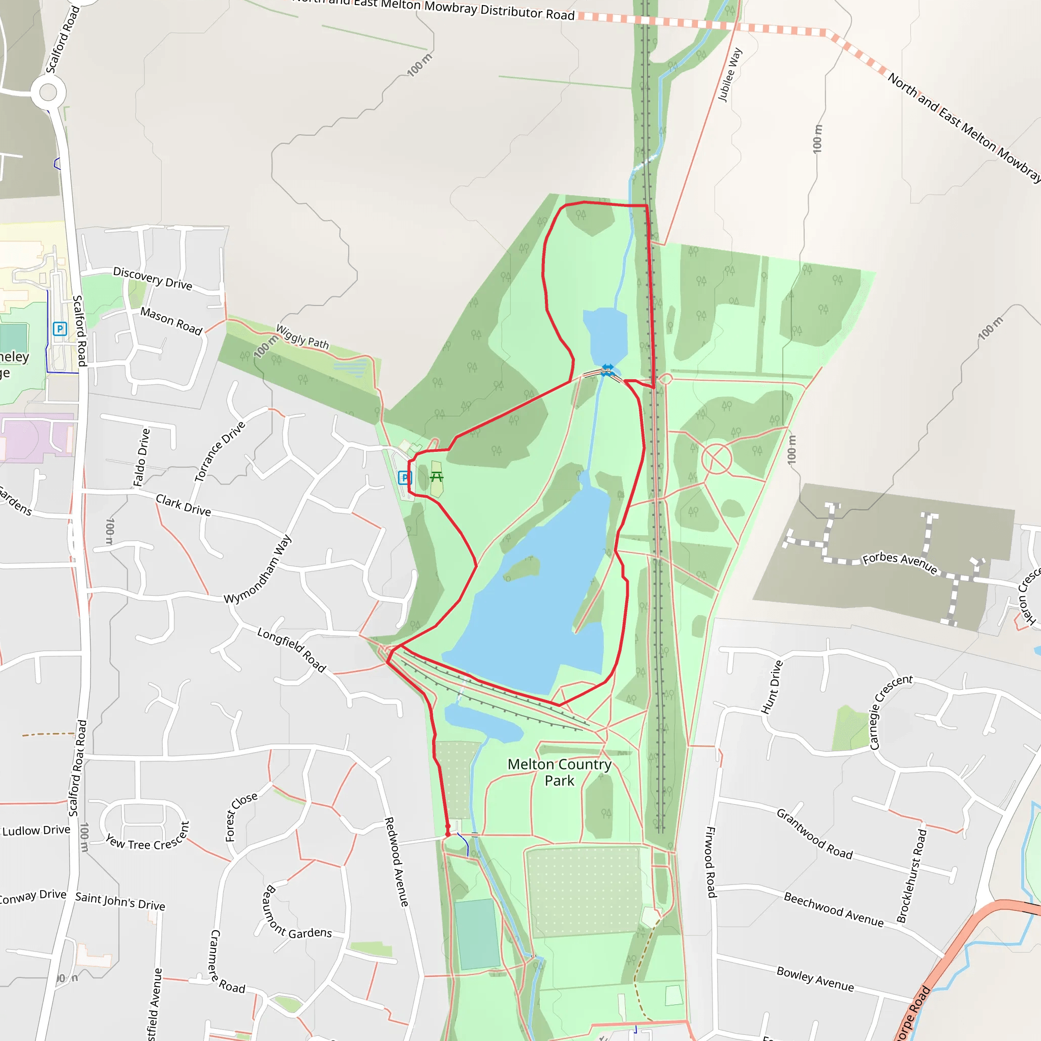 Melton Country Park mobile static map